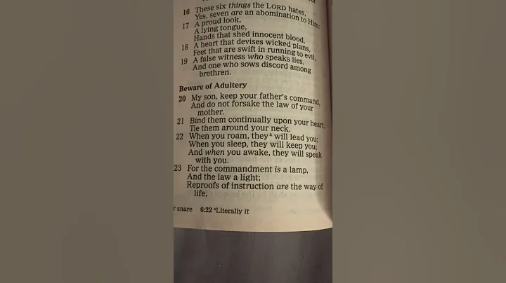 Proverbs 6:20-35 Beware of Adultery #Jesus #booktok #books #proverbschallenge #bible #devotional