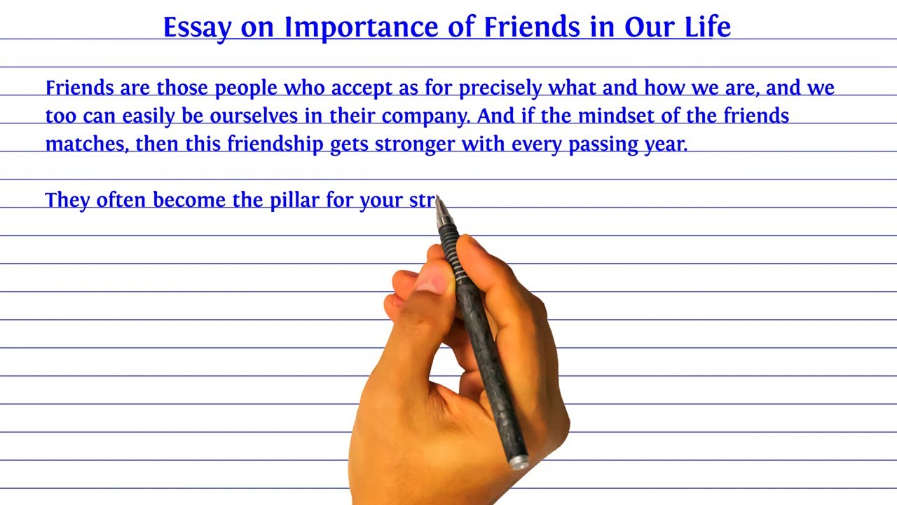 importance of friends in life essay