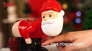 Christmas Santa Claus Bubble Blower With Music & Light Gnomes Farting Bubble Toy Xmas Gift