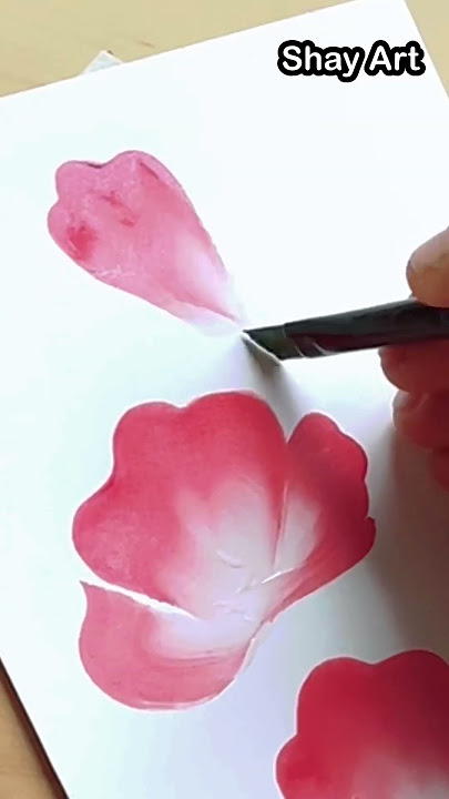 Art Of Love 😱 One Stroke Painting 😃🌈                  #shorts #art #drawing #shayart #painting