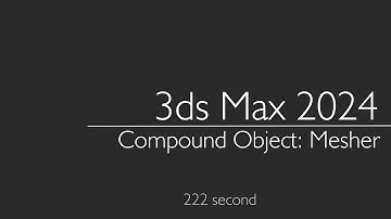 3ds Max 2024: Compound Object: Mesher