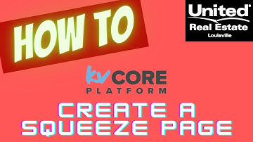 How to Create a Squeeze Page Using KvCore