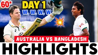 Bangladesh vs Australia 1st Test Day 1 Match Highlights 2026 | ban vs aus highlights