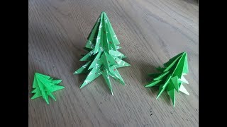 Origami facile : Le sapin de Noel (Christmas Tree par Alexandre 7 ans)
