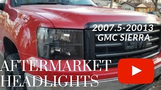 Install aftermarket headlights 07-13 GMC Sierra how to (link in description)