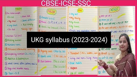 UKG Syllabus 2023-2024//UKG all Subjects Syllabus//UKG Syllabus with worksheet//Senior kg syllabus