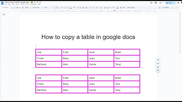 How to Copy a Table in Google Docs (1 minute Video)