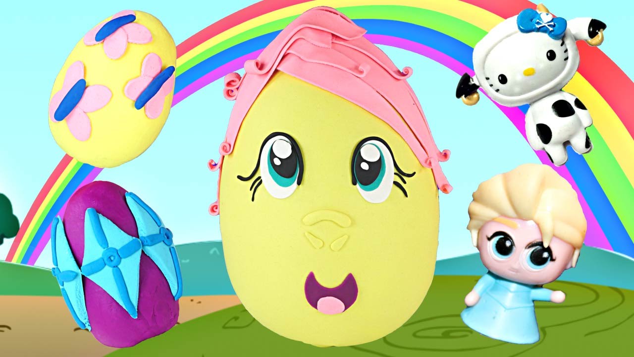 ⁣GIANT Play Doh Surprise Egg FLUTTERSHY from My Little Pony