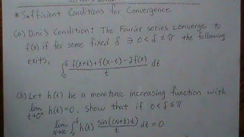 Fourier Series: Dini