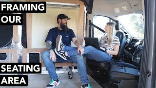 Framing For A Bench Seat With A Comfy Back 2021 Ford Transit Van Build Conversion Ep 12