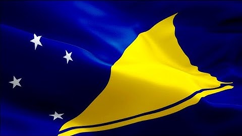 Tokelauan flag video waving in wind. Realistic Atafu Flag background. Tokelau flag Full H