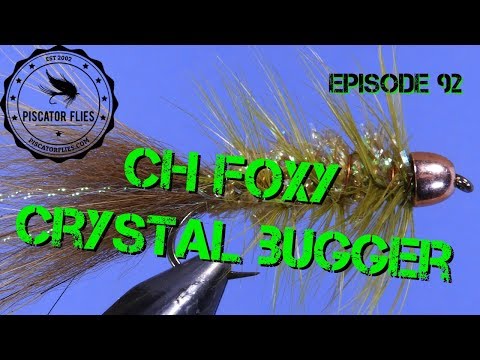 Fly Tying the Cone Head Foxy Crystal Bugger Fly pattern Woolly Bugger Variation - Ep 92  PF