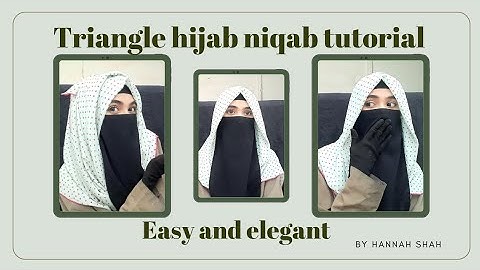 easy and elegant triangle hijab niqab tutorial || for beginners || by hannah shah #viral