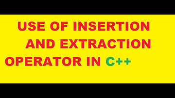 Use of Insertion and Extraction Operator in C++||  IN HINDI ||