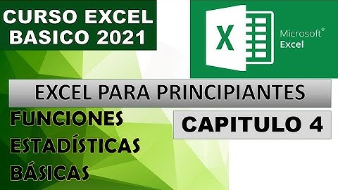 Curso de Funciones Estadísticas Básicas Excel  2021👍👀👀