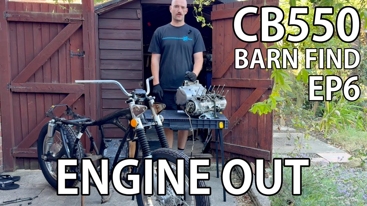 Episode 6 - Honda CB550 Barn Find Project (Removing the Engine)