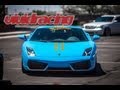 Vivid racing poker run with a noble lamborghini gtr and a helicopter