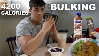 4000 CALORIE FULL DAY OF EATING | BULKING IN COLLEGE