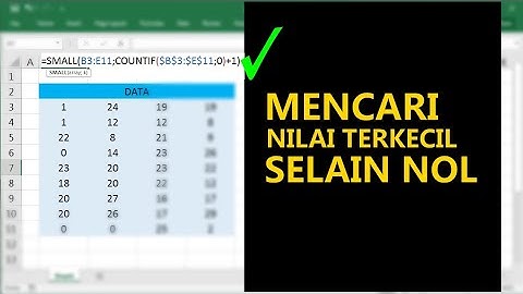 mencari nilai terkecil selain angka nol