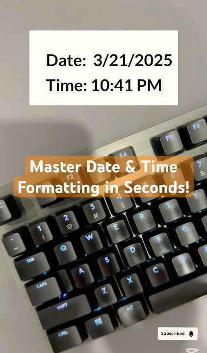 Master Date & Time Formatting in Seconds! ⏰📅 #shorts #keyboard #asmr # ...