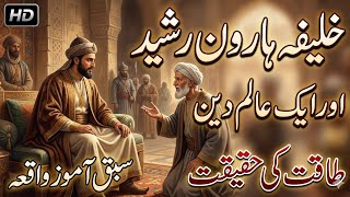 khalifa harun rashid ka sabaq amoz waqia | haroon rasheed aur ek aalim e deen ka qissa | سبق آموز 