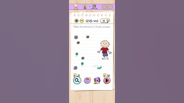 Make him immune to these viruses. Brain test level 443 #braintest #coronavirus #coronavirusupdates