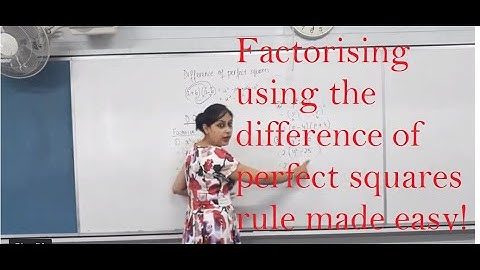 Factorising using Difference of perfect squares made easy!