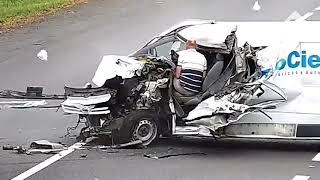 Man miraculously walks away from massive car crash in Ukraine screenshot 3