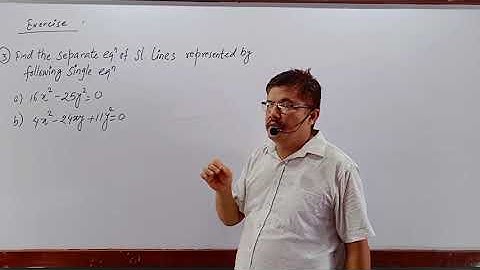 Pair of straight lines (Part-3) Coordinate Geometry