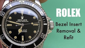 Rolex Submariner 1680 ,5513 Bezel Insert Removal & Refit