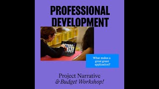 Project Narrative and Budget Workshop: Project Narrative & Budget (1/13/21)
