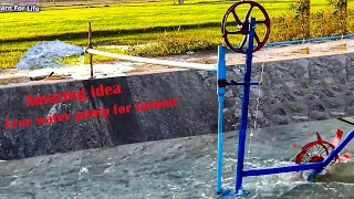 Amazing Water wheel pump from the river | Strong water pump without electricity #diy