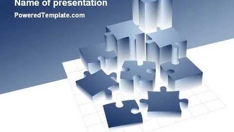 Puzzle Building PowerPoint Template by PoweredTemplate.com