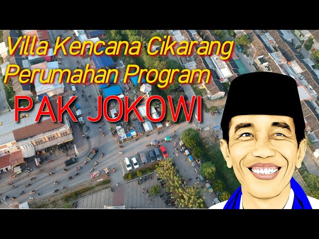 Villa Kencana Cikarang Perumahan program Pak Jokowi - View Drone - @Duniainspirasi86 class=