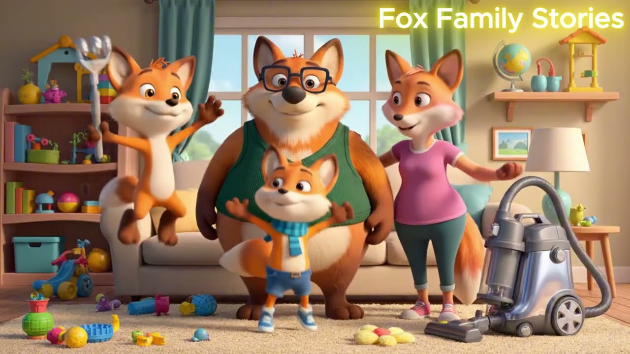 Fox Family Stories Oliver’s Super Vacuum Adventure 🐻  Learn Safety, Sharing & Cleaning