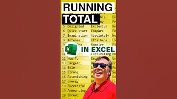 Excel - How to Do Running Total Sum in Excel - Two Easy Ways #shorts #excel - Episode S0020