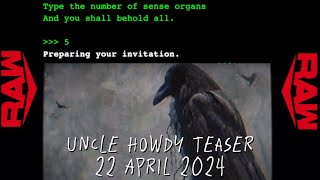 Uncle Howdy QR Code Teaser | WWE RAW 22 April