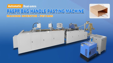 🎯Watch our dual-robot handle pasting machine in action, delivering 2,400 bags per hour
