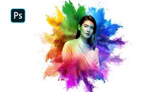 Color  effects tutorial  | Advance photoshop | Happy holi pic editing (2022) screenshot 3