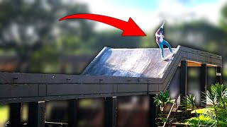 SKATEBOARDING A ROOF IN HAWAII?!