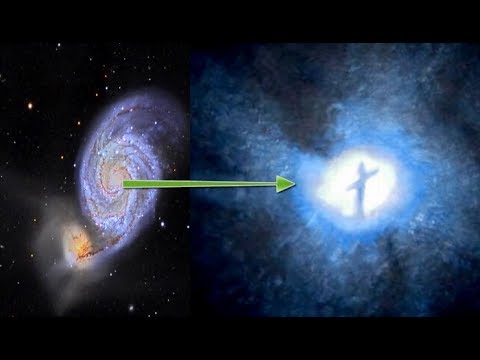 Señal divina es descubierta en el centro de una galaxia.Telescopio Hubble de la NASA descubre una
