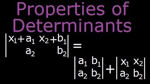 Determinant as sum of two determinants