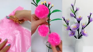 20 DIY Recycled Plastic Flowers | 20 Easy Plastic Bag Crafts