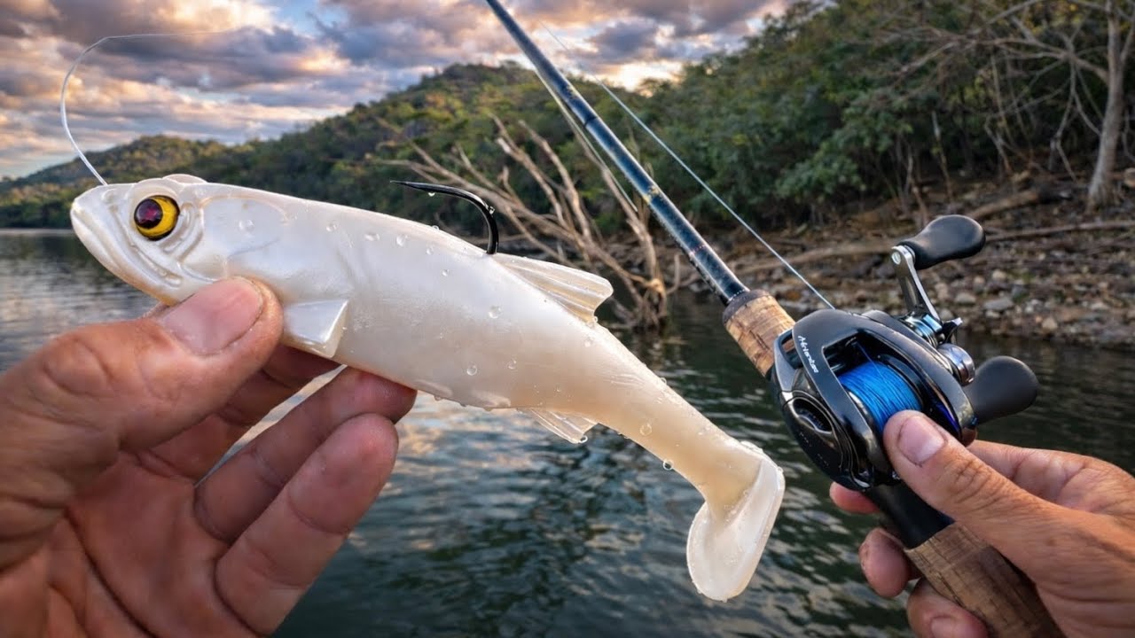 Imposible NO PESCAR en este Lago Lleno de Lobinas! 