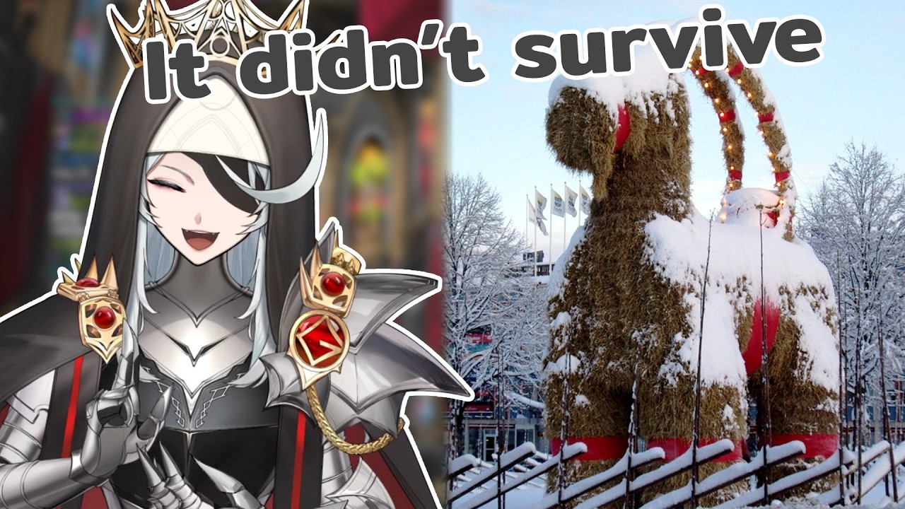 Swedish Christmas goat vandalism