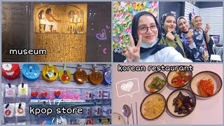 (eng)Vlog in Cairo| Korean Restaurant 🇰🇷🍜 Kpop Store 🧸💜 Museum| مطعم كوري| محل كيبوب