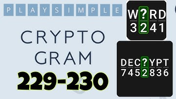 PlaySimple CRYPTOGRAM level 229 230
