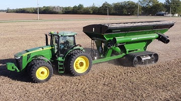 John Deere 8310R Running Grain Cart