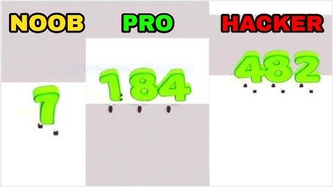NOOB vs PRO vs HACKER - Digit Run 3D