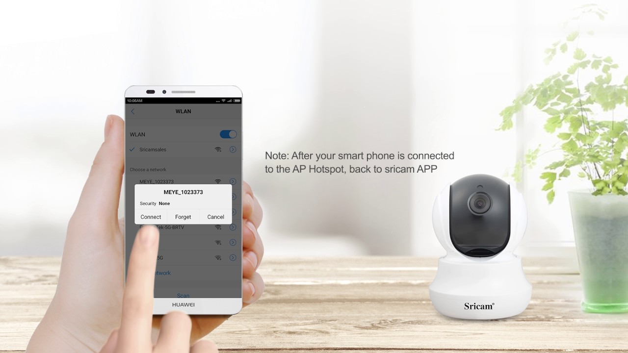 Sricam SP020 Indoor AP Hotspot PTZ IPCam video guide (Email:sales01@sricam.com)